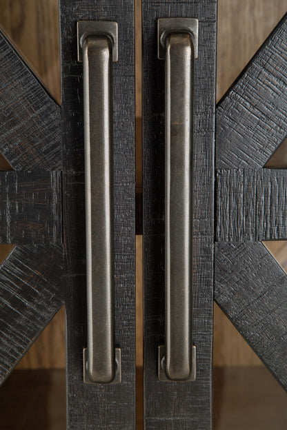 Christop - Accent Cabinet - Black / Brown