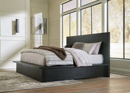 Londer - California King Panel Bed - Black