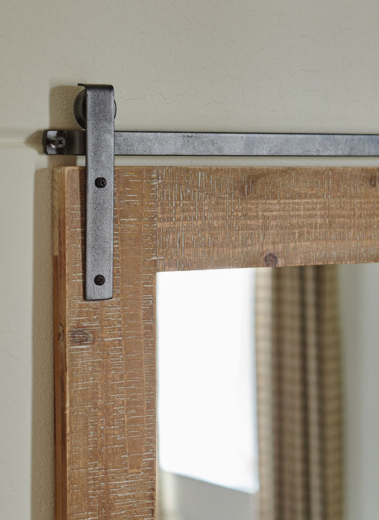 Lanie - Accent Mirror - Antique Brown