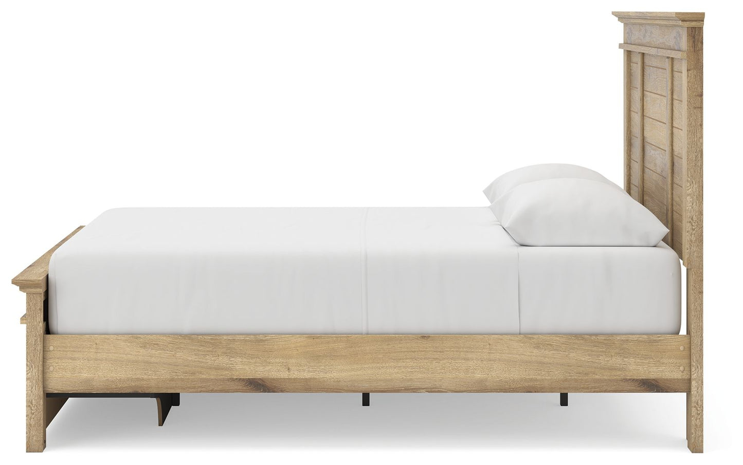 Makidern - Panel Storage Bed With Under Bed Storage Unit And Storage Footboard