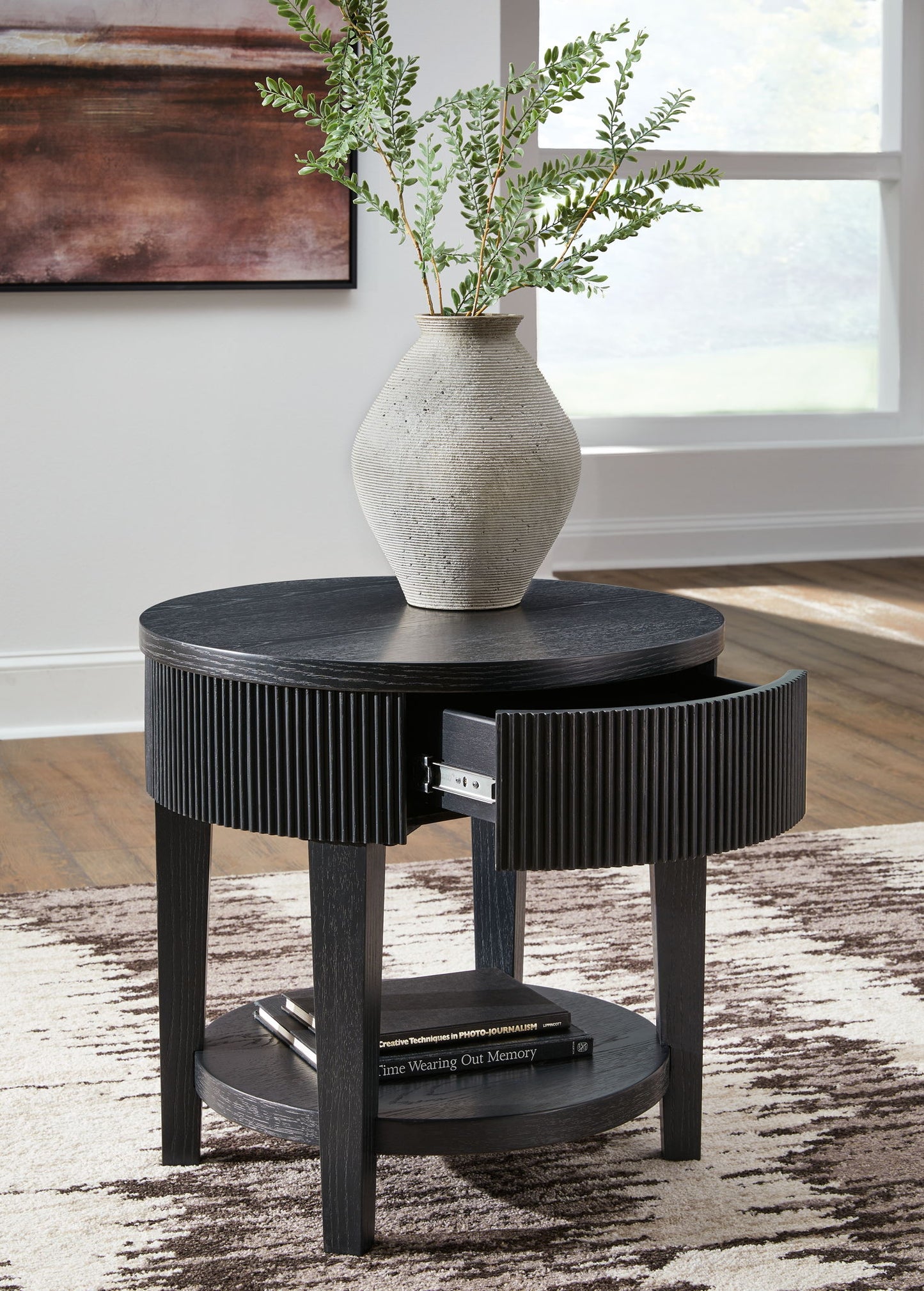 Marstream - Round End Table - Black