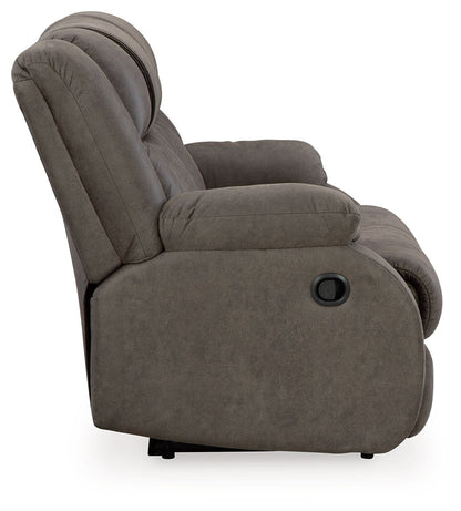 First Base - Reclining Loveseat - Gunmetal