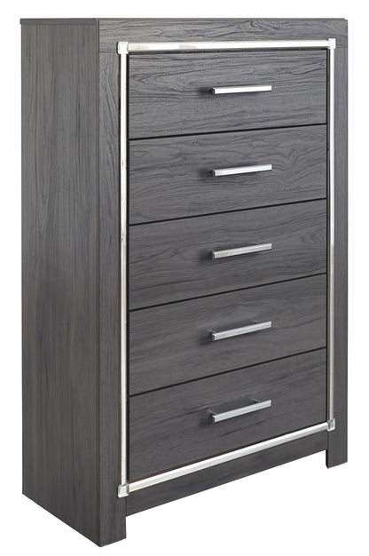 Lodanna - Five Drawer Chest - Gray