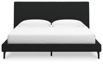 Cadmori - Upholstered Bed With Roll Slats