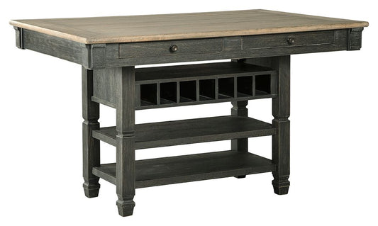 Tyler Creek - Rectangular Dining Room Counter Table - Black / Gray