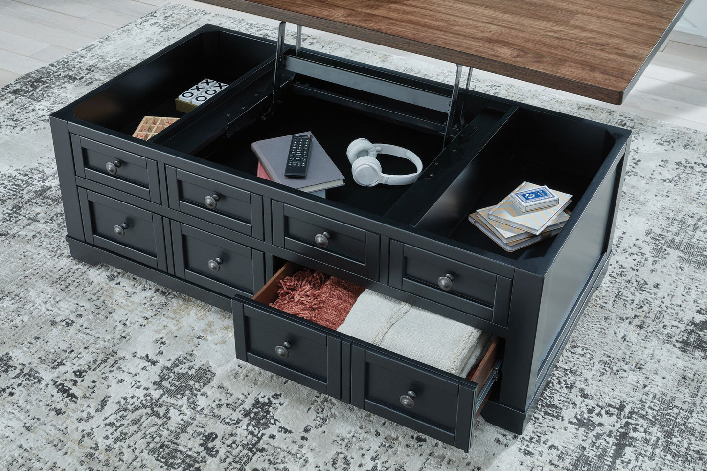 Wildenauer - Lift Top Cocktail Table - Brown / Black