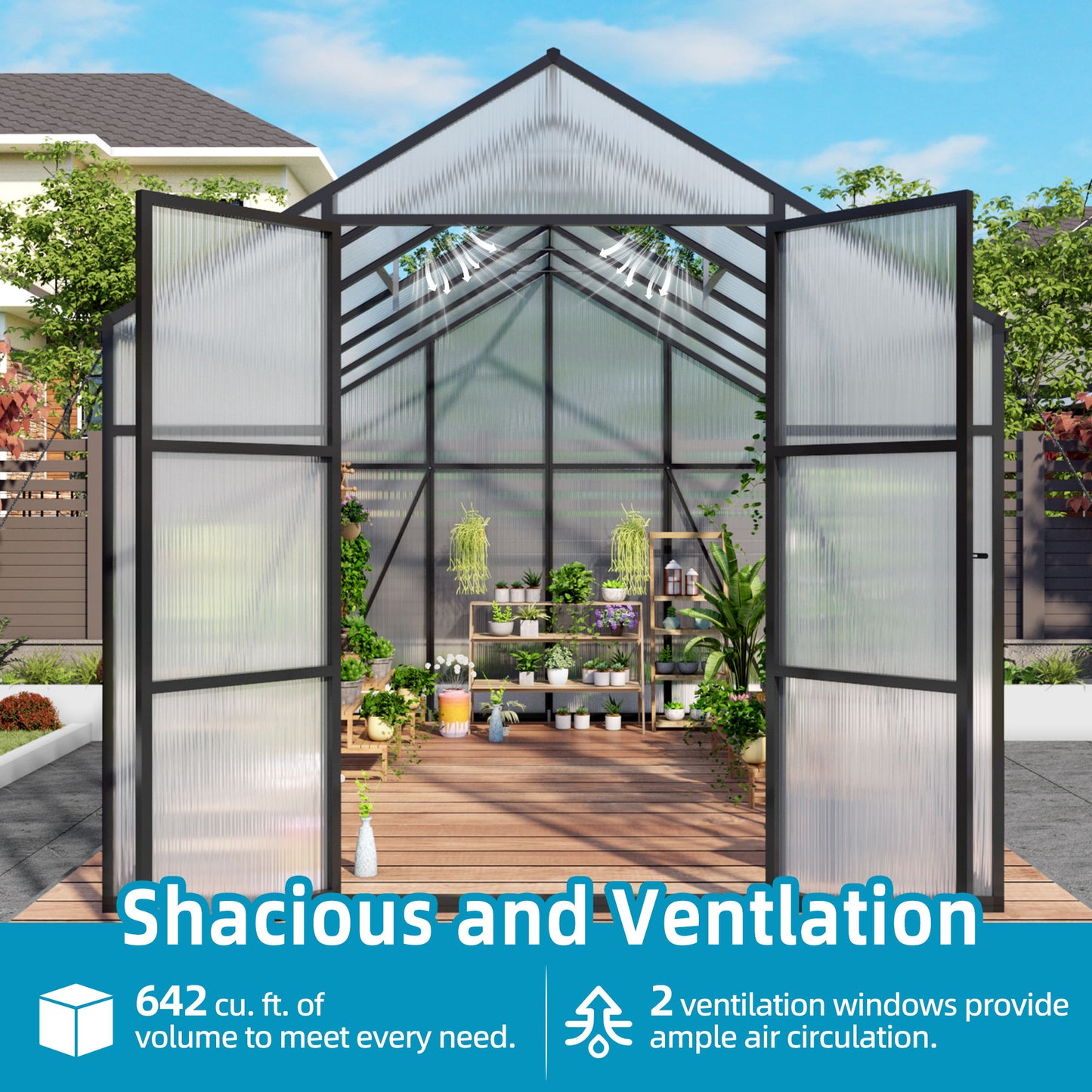 Gain Height Windproof house All Season Outdoor Garden Shelter