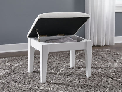 Chalanna - Vanity Stool - White