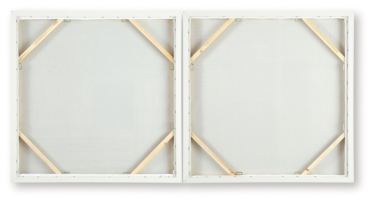 Andorfield - Wall Art Set (Set of 2) - Beige / Black / White