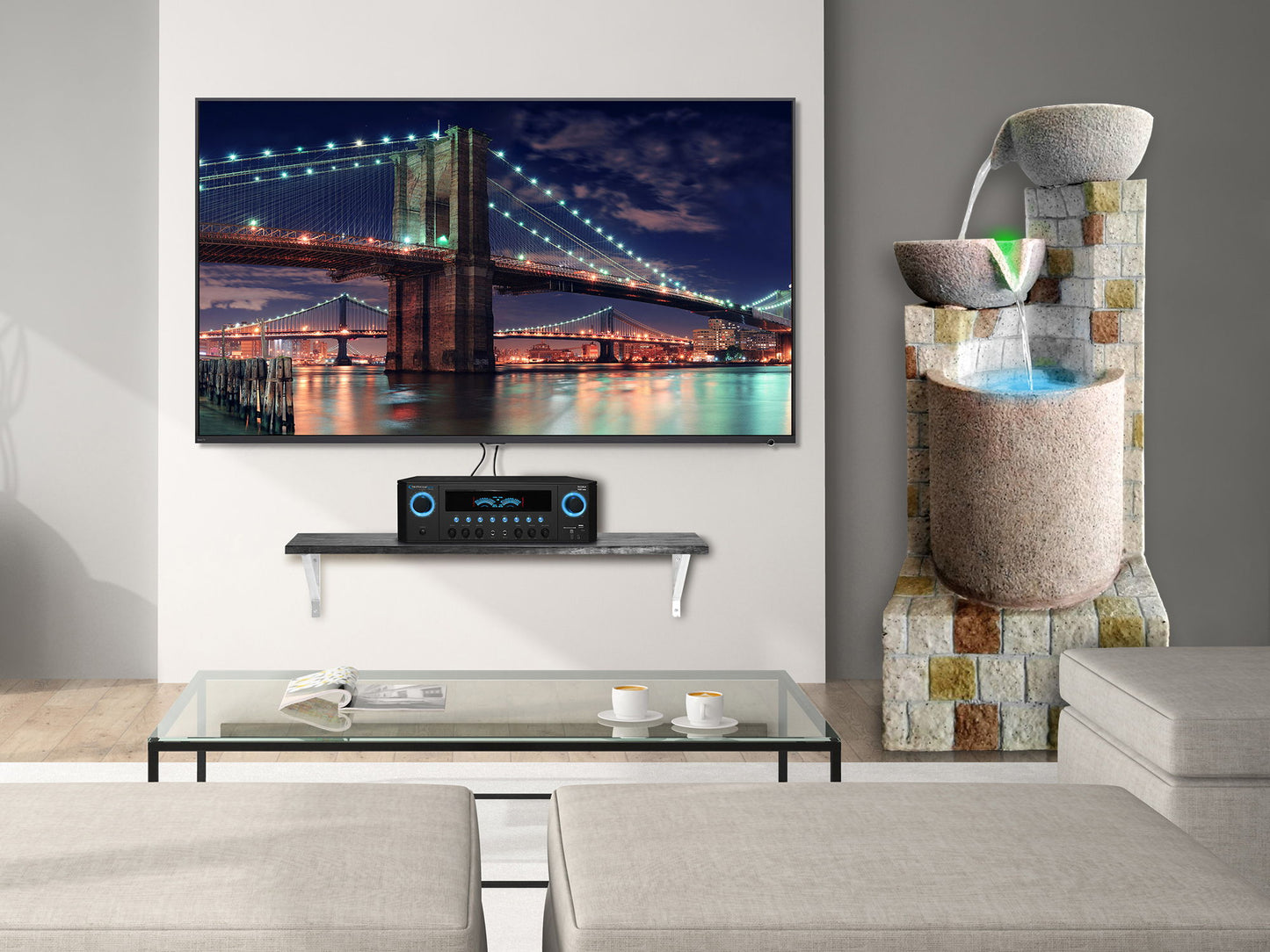 Bluetooth Water Fountain - Beige