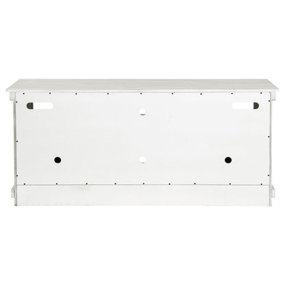 Castleton - TV Stand Media Console With Open Shelves And Storage Compartments - Antique White