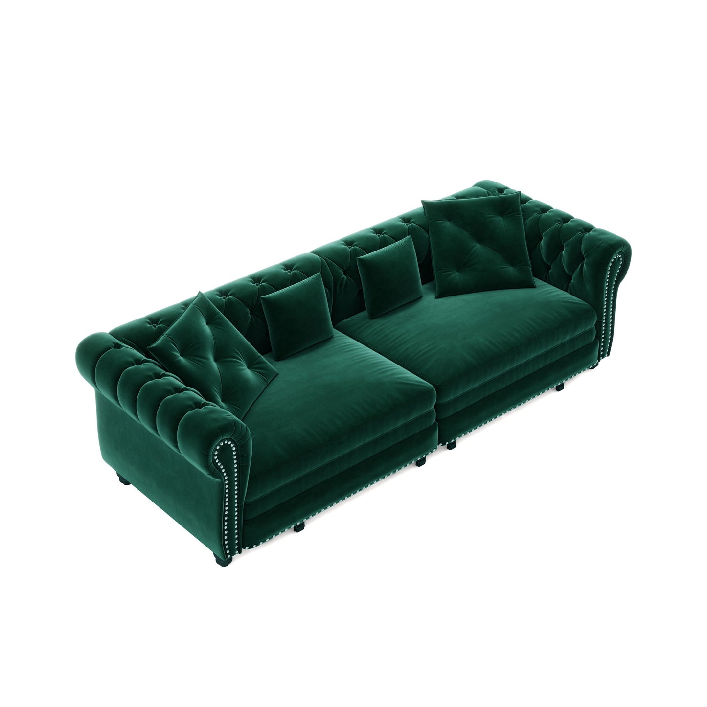 3 In 1 Convertible Sleeper Sofa Bed With Movable Ottoman