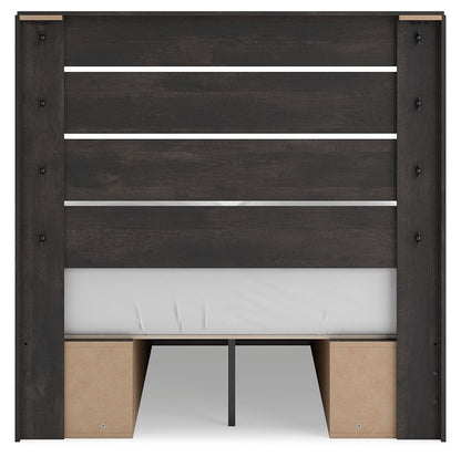Hollivern - Panel Bed With Storage