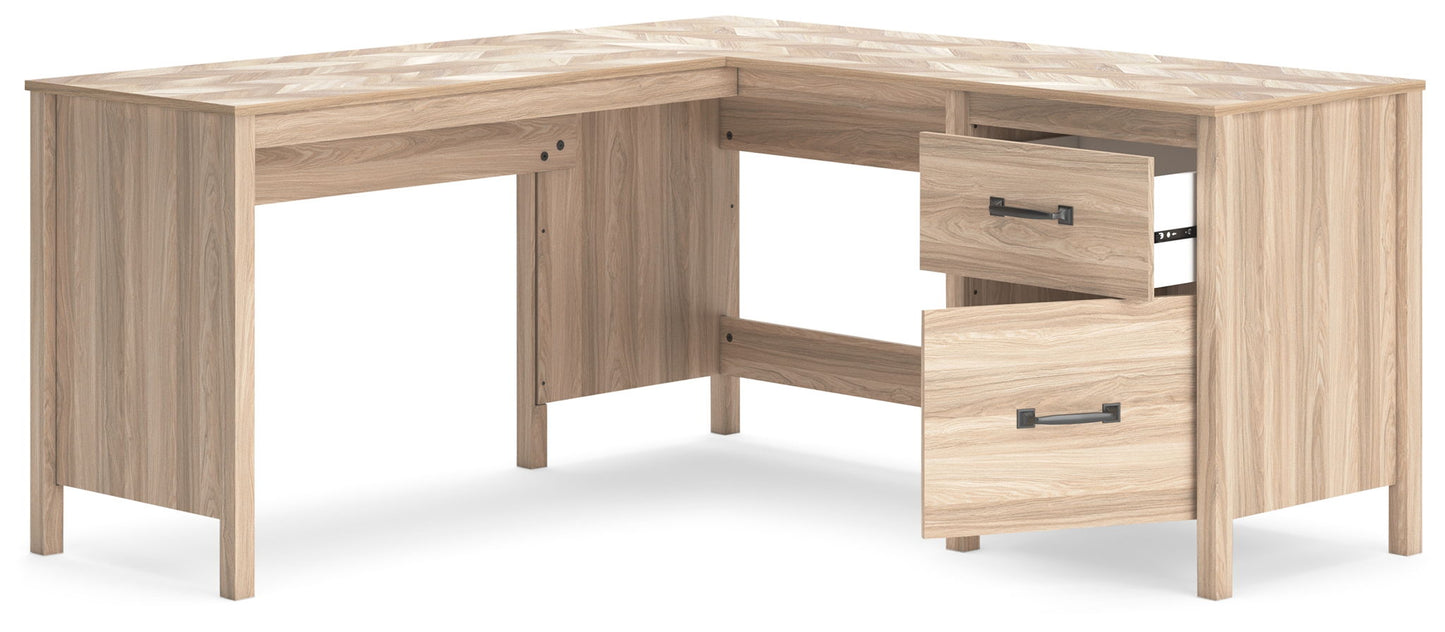Battelle - 60" Home Office Desk With Return - Tan