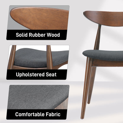 5 Piece Dining Set With Ergonomic Chairs