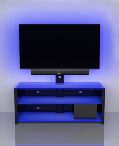 Glass TV Stand For 65" TV - Blue