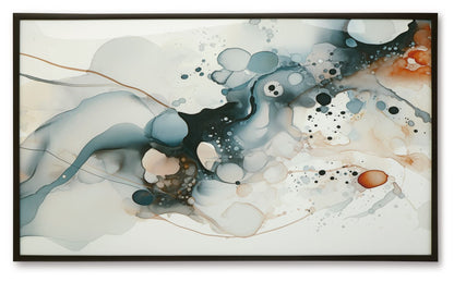 Foxenburg - Wall Art - Blue / Amber / White