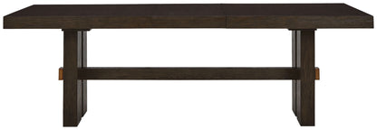 Burkhaus - Rectangular Dining Room Extension Table - Dark Brown