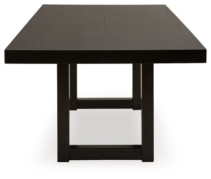Neymorton - Rectangular Dining Room Butterfly Extension Table - Dark Grayish Brown