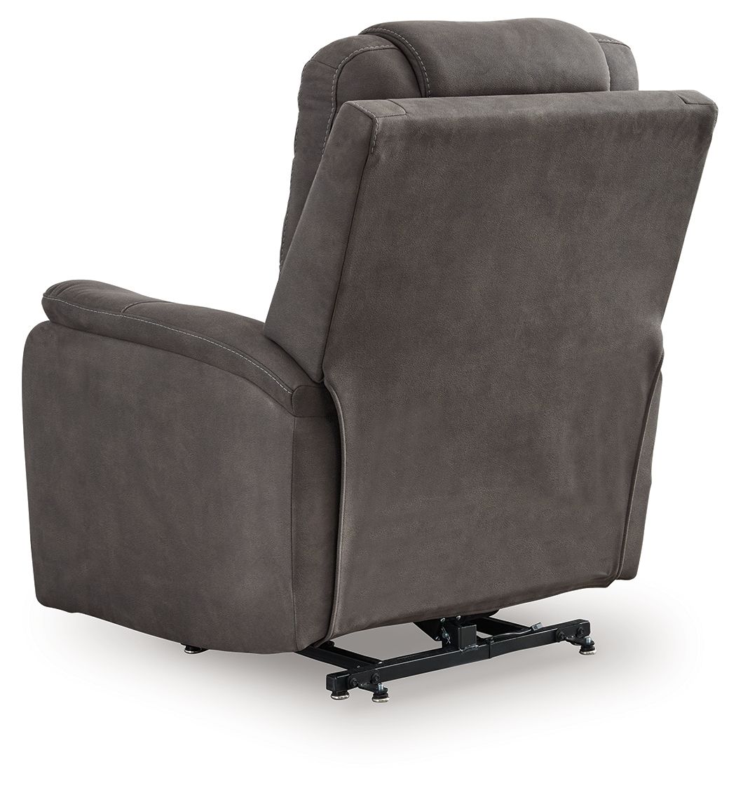Snowfield - Power Lift Recliner - Gunmetal
