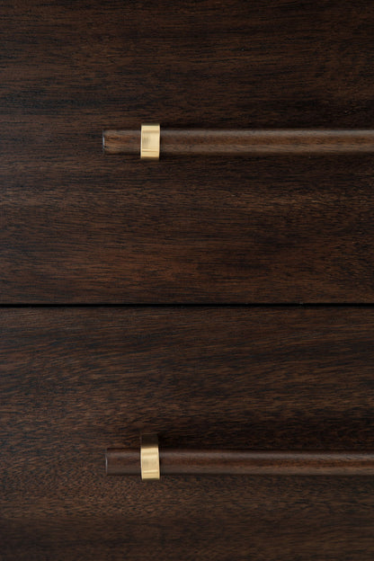 Dantenton - Two Drawer Night Stand - Merlot