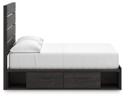 Hollivern - Panel Bed With Storage