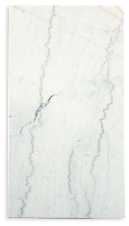 Burkhaus - Rectangular Cocktail Table - White / Dark Brown