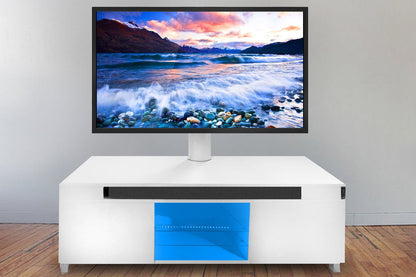 Modern Lacquer TV Stand For 65" TV - White