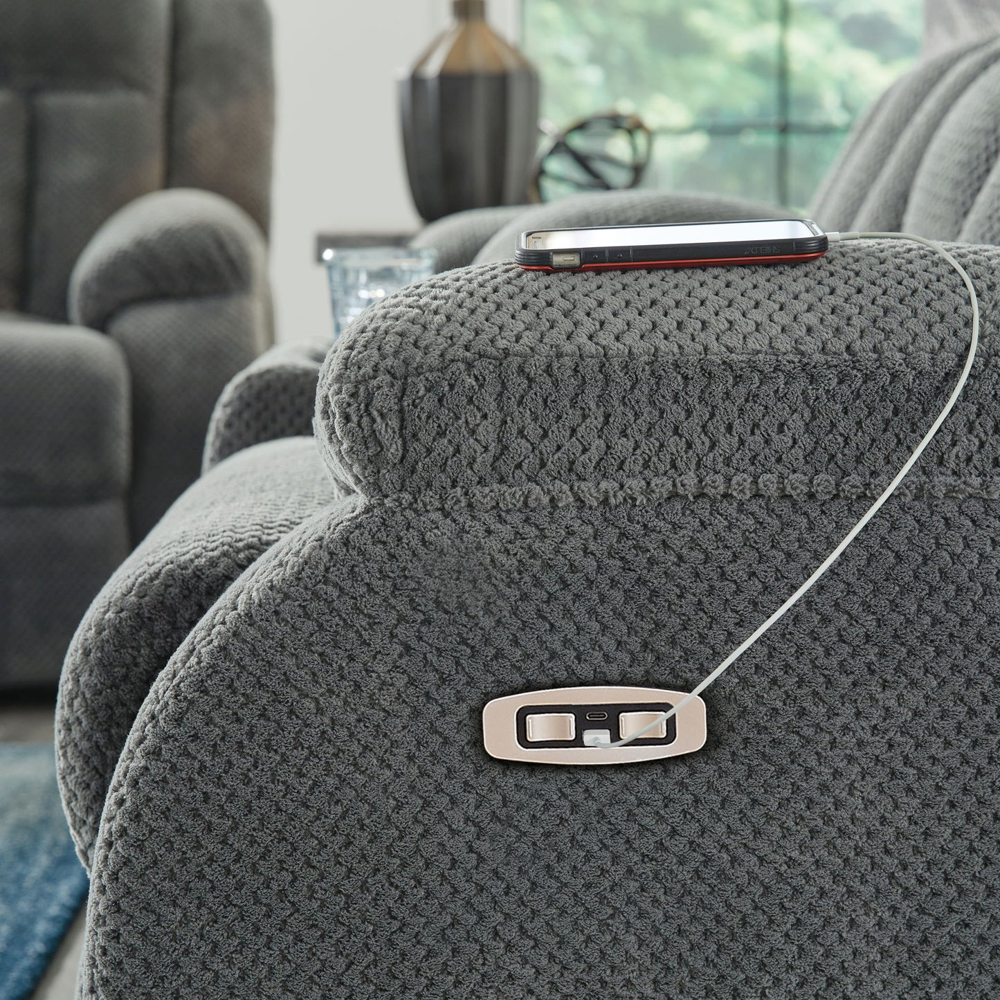 Observation - Power Rocker Recliner - Steel