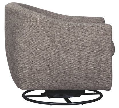 Upshur - Swivel Glider Accent Chair - Taupe