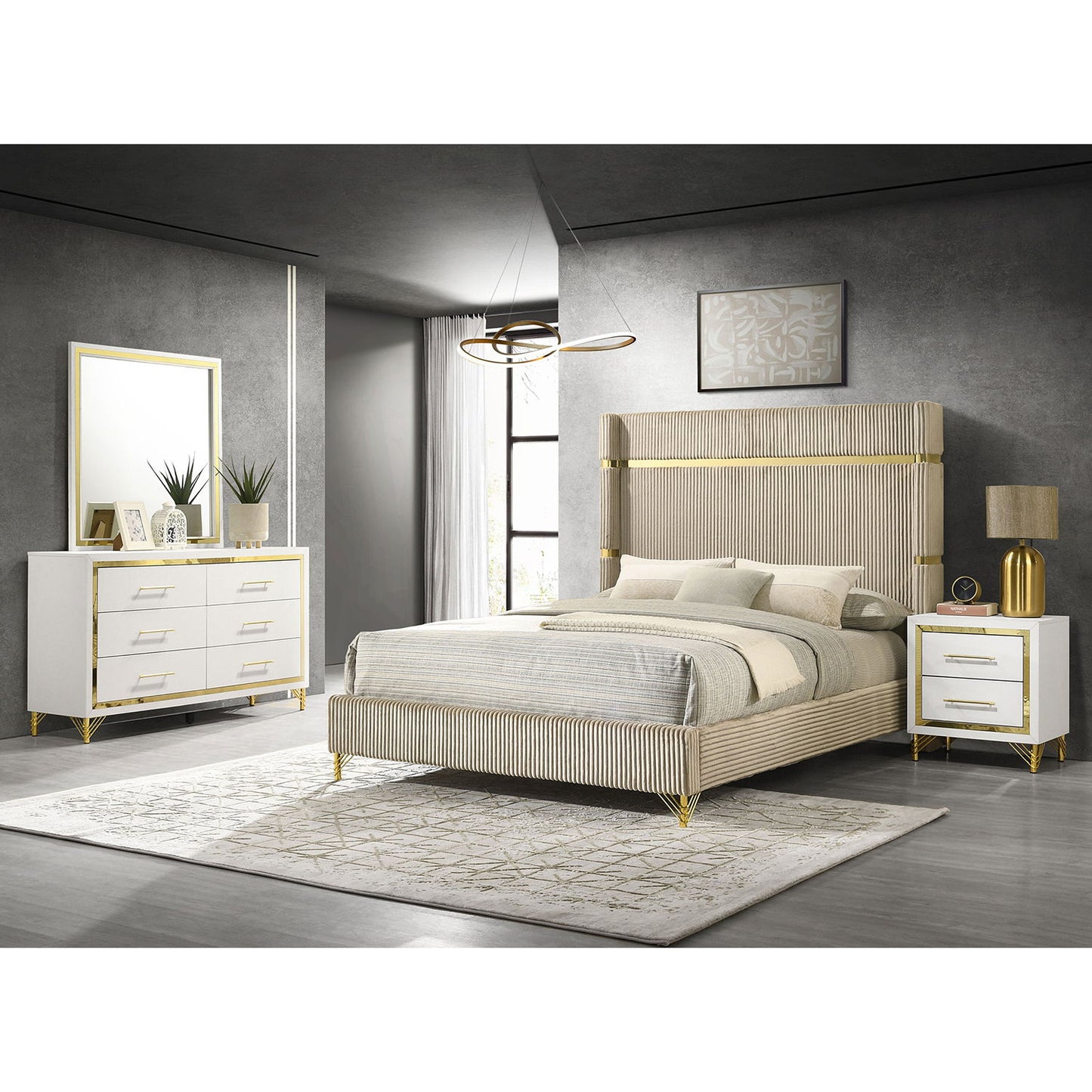 Malcolm - Bedroom Set With Wingback Design