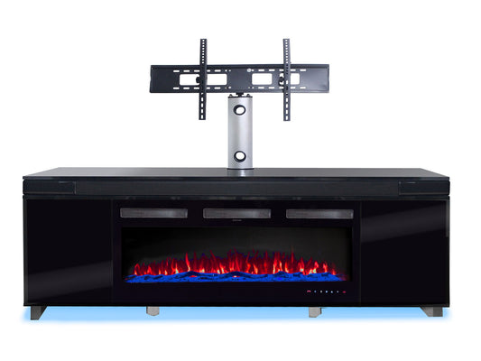 Fireplace TV Stand For 75-80" TV's - Black