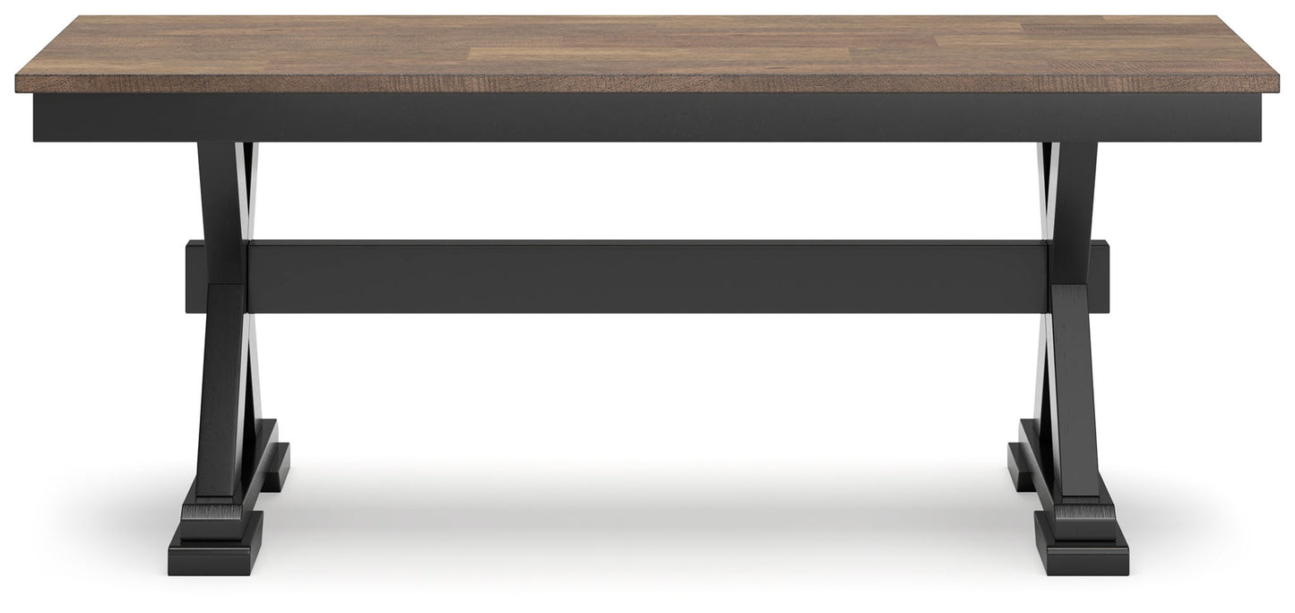 Wildenauer - Large Dining Room Bench - Brown / Black