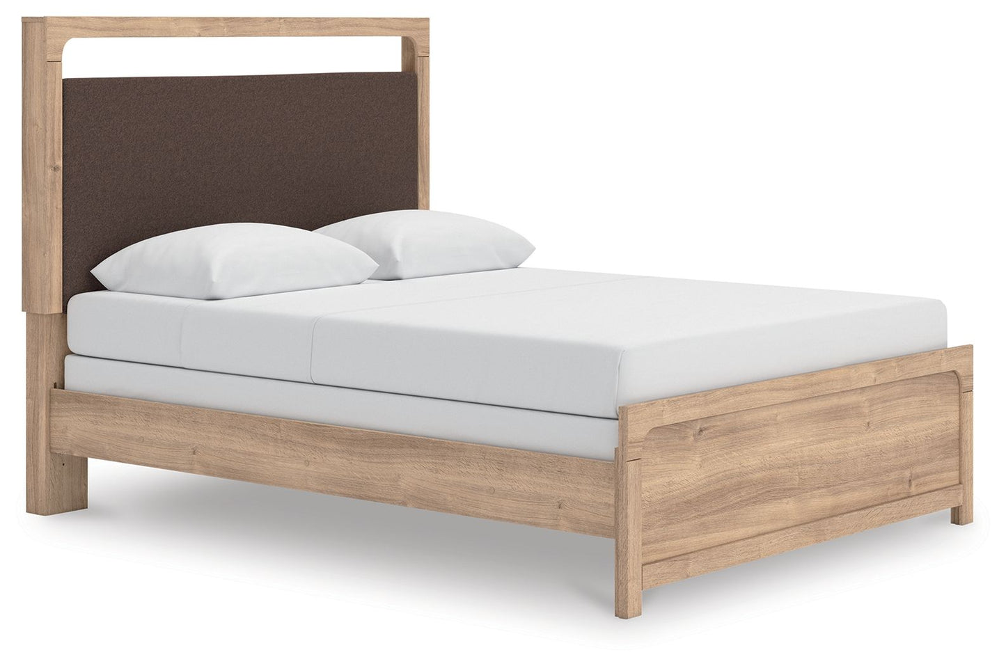 Kinlanni - Queen Upholstered Panel Bed - Tan