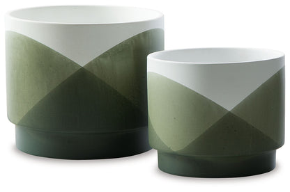 Ardenridge - Planter Set (Set of 2) - Green / White