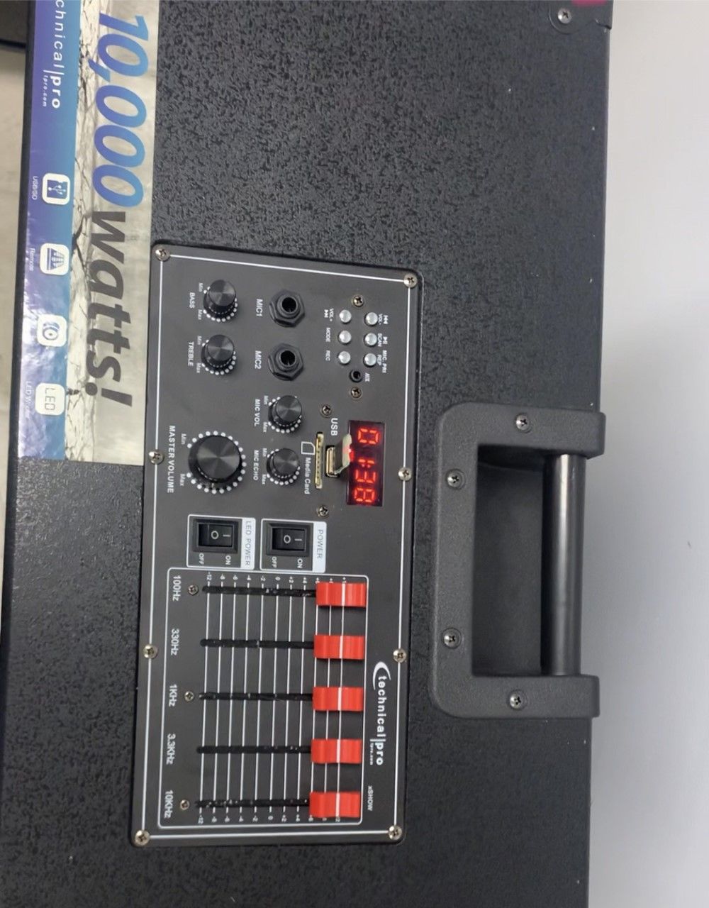 5000 Watt Dj Lifght Show Speaker - Black